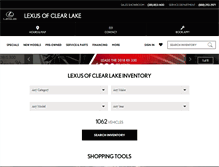Tablet Screenshot of lexusclearlake.com